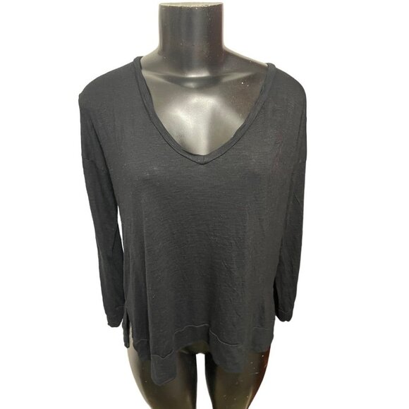 XS Madewell Long Sleeve V-Neck Oversize Womens Top Tshirt - Picture 3 of 11